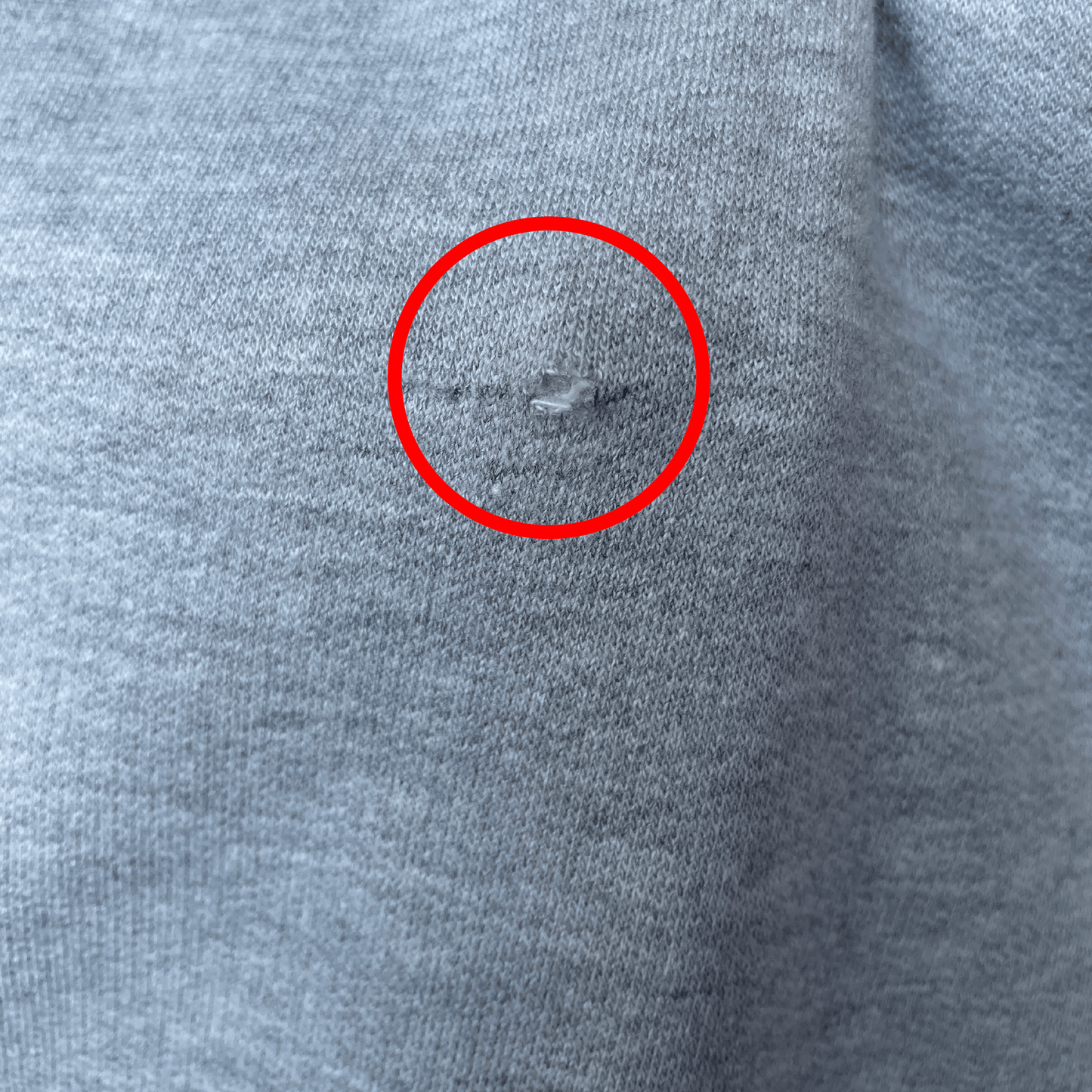 14_ Grey Duck Off Sweatshirt Large - DEFECT - Small hole/ stitching