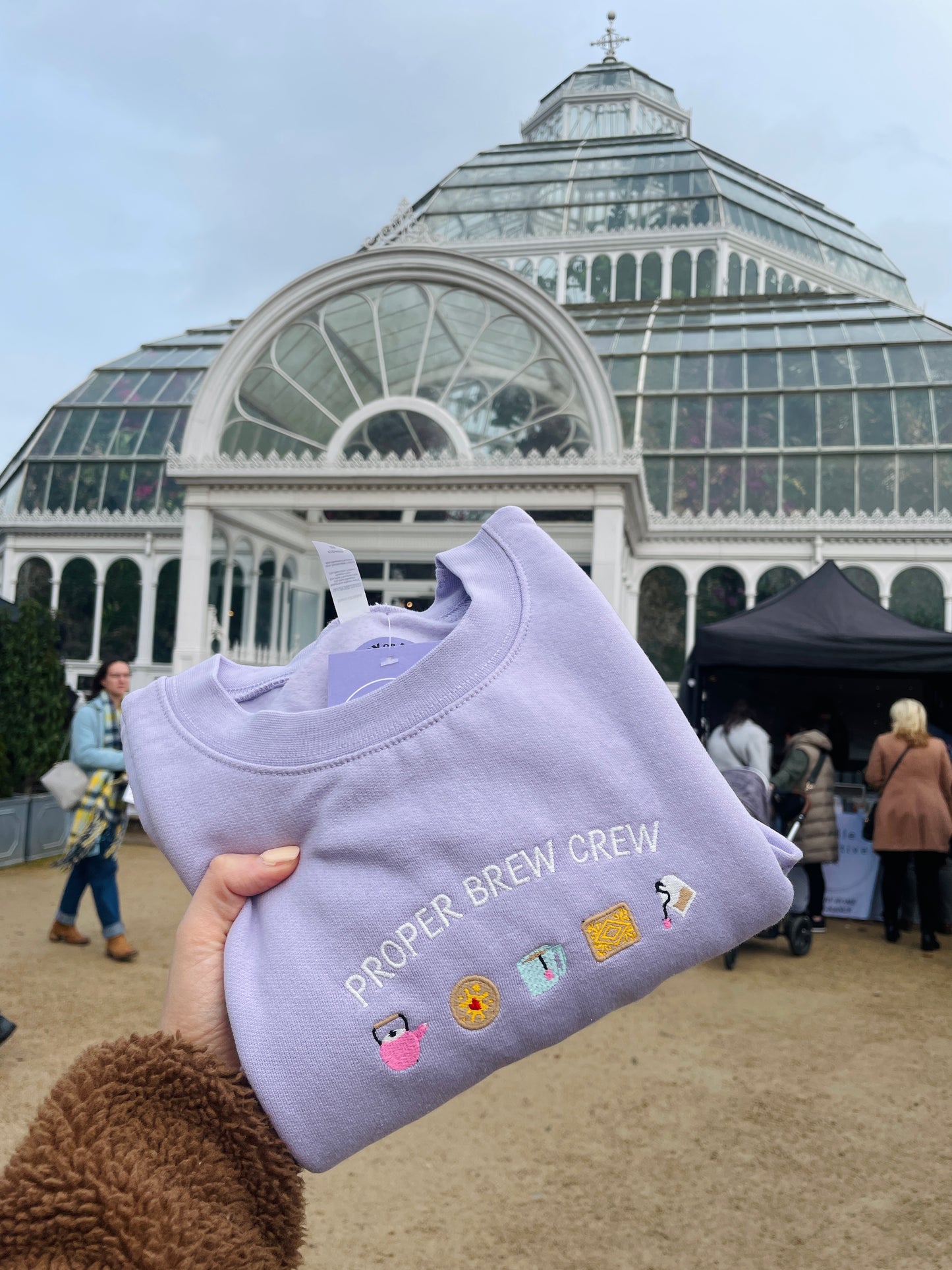 Proper Brew Crew Embroidered Crewneck Sweatshirt