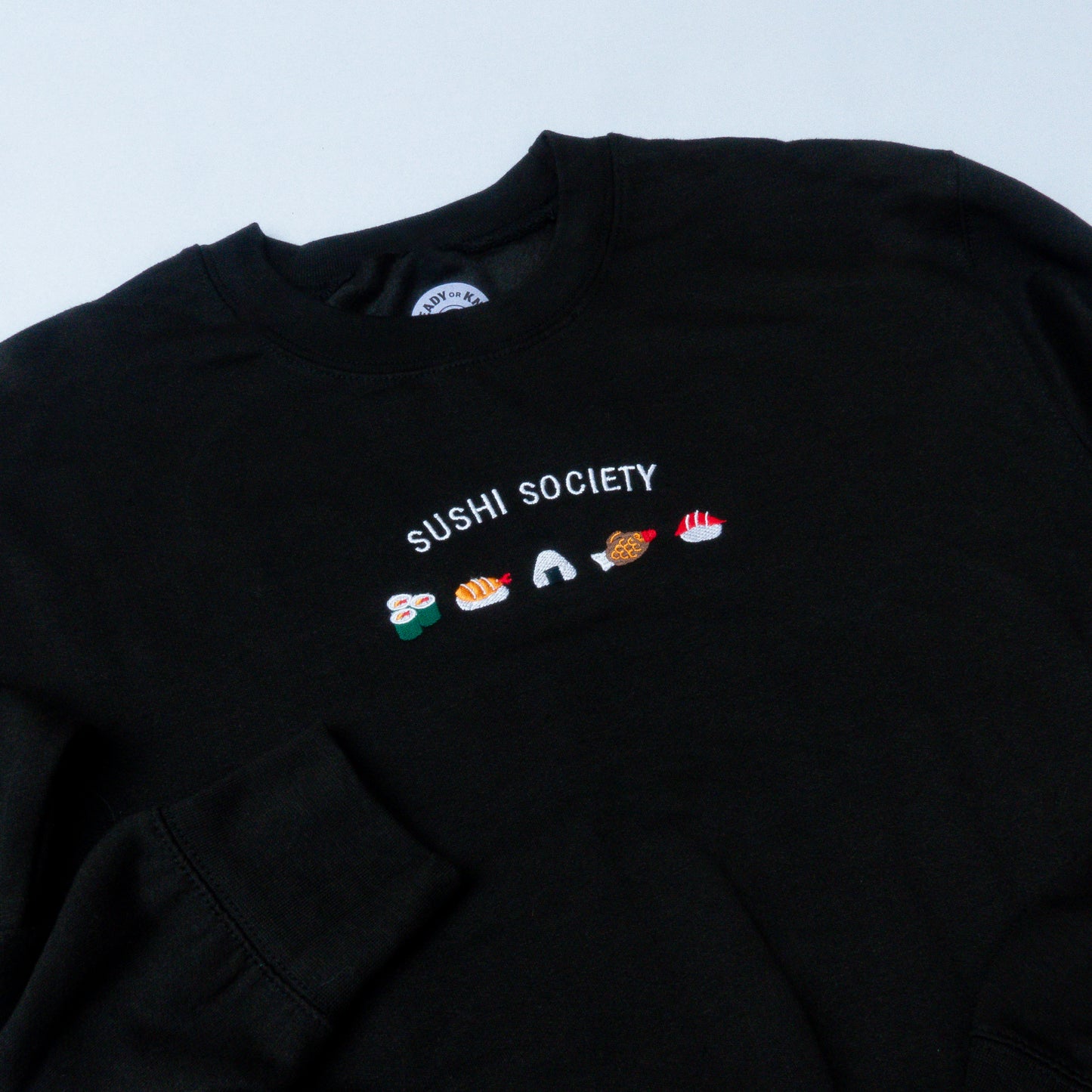 Sushi Society Embroidered Crewneck Sweatshirt
