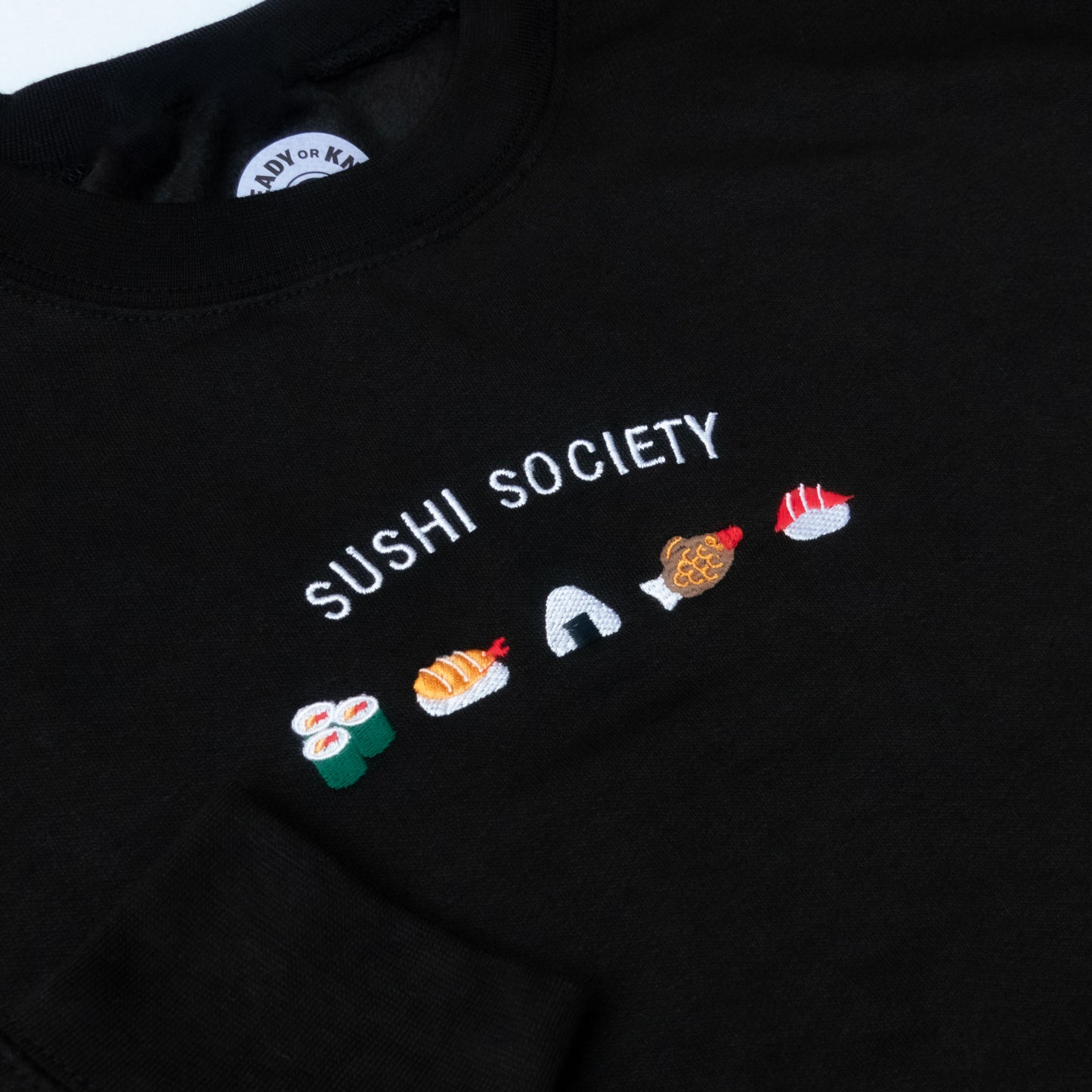 Sushi Society Embroidered Crewneck Sweatshirt