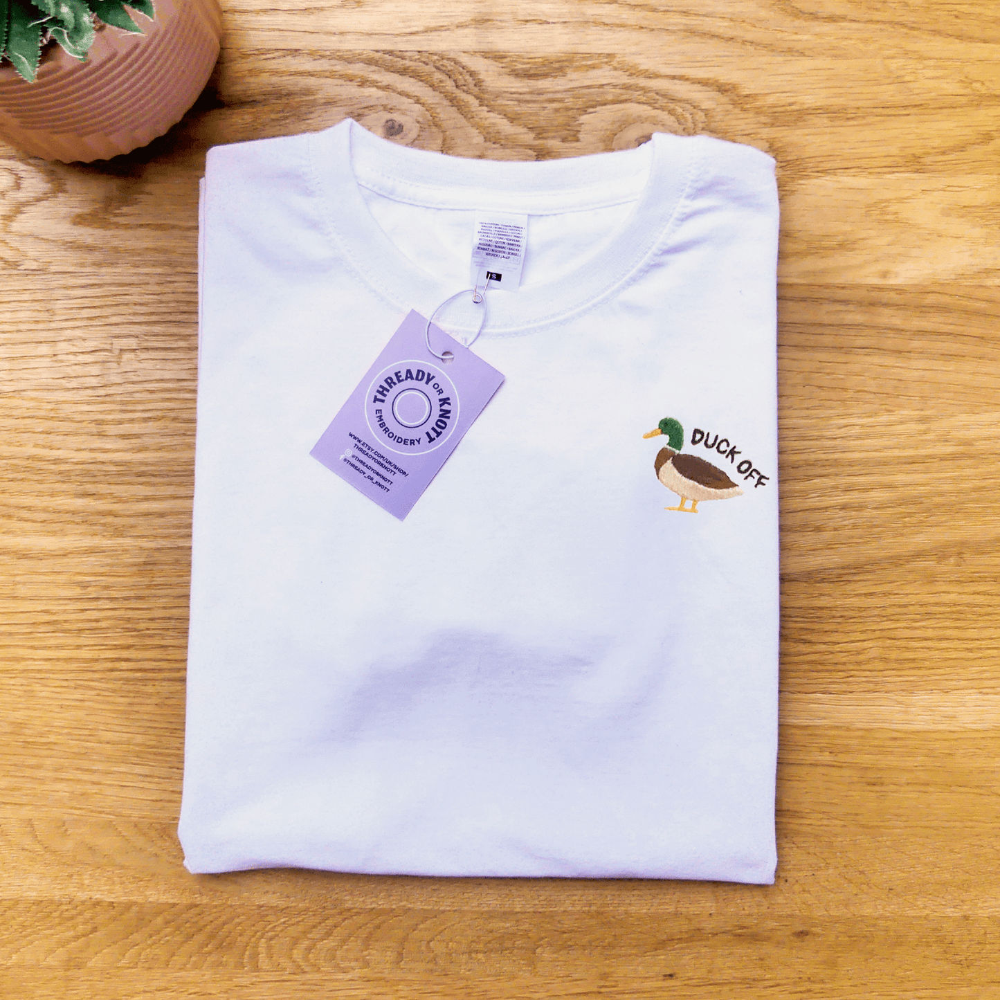 Duck off embroidered T-shirt
