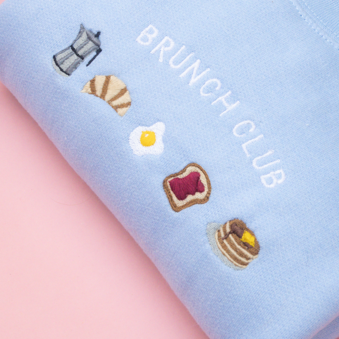 Brunch Club Embroidered Crewneck Sweatshirt