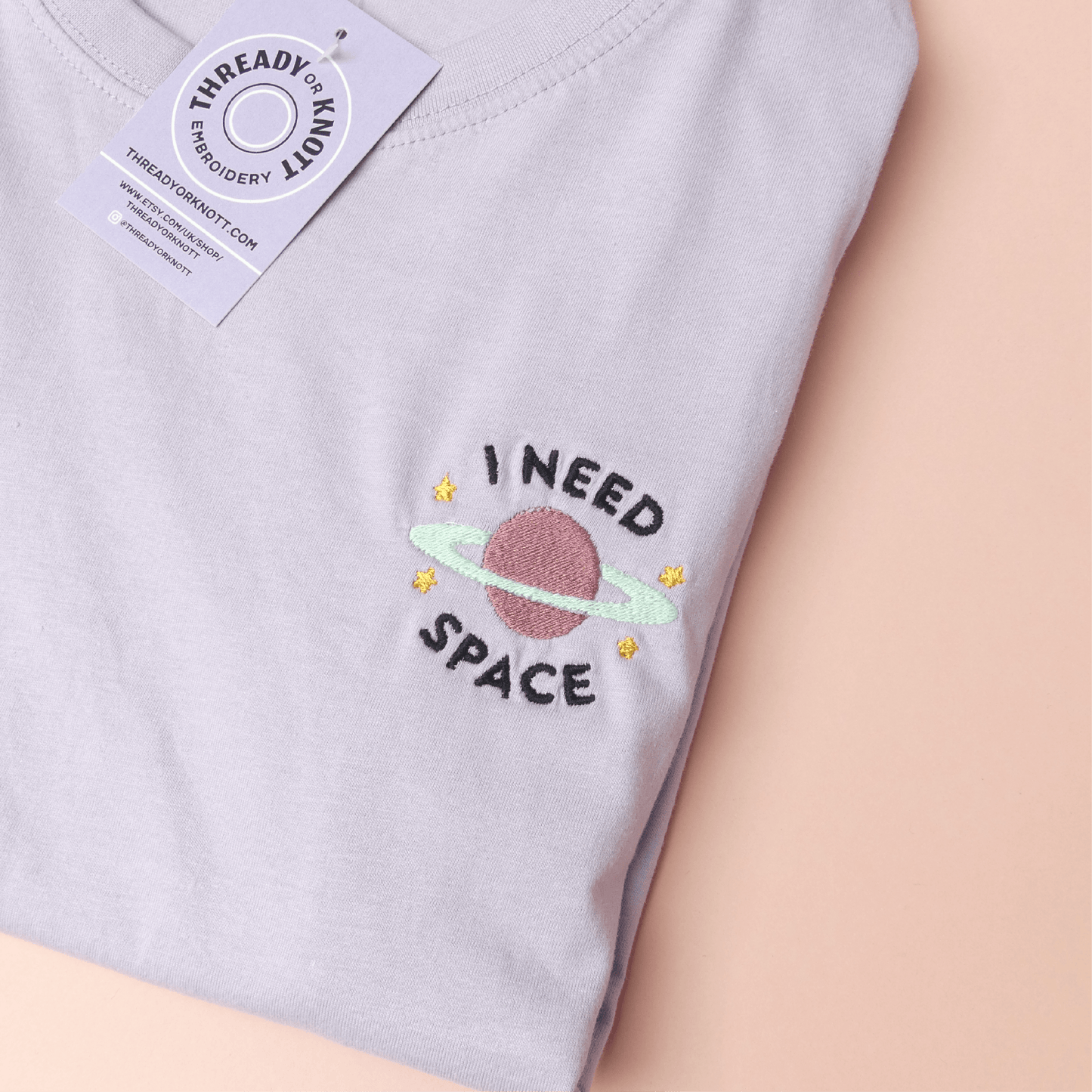 Need Space Embroidered T-shirt