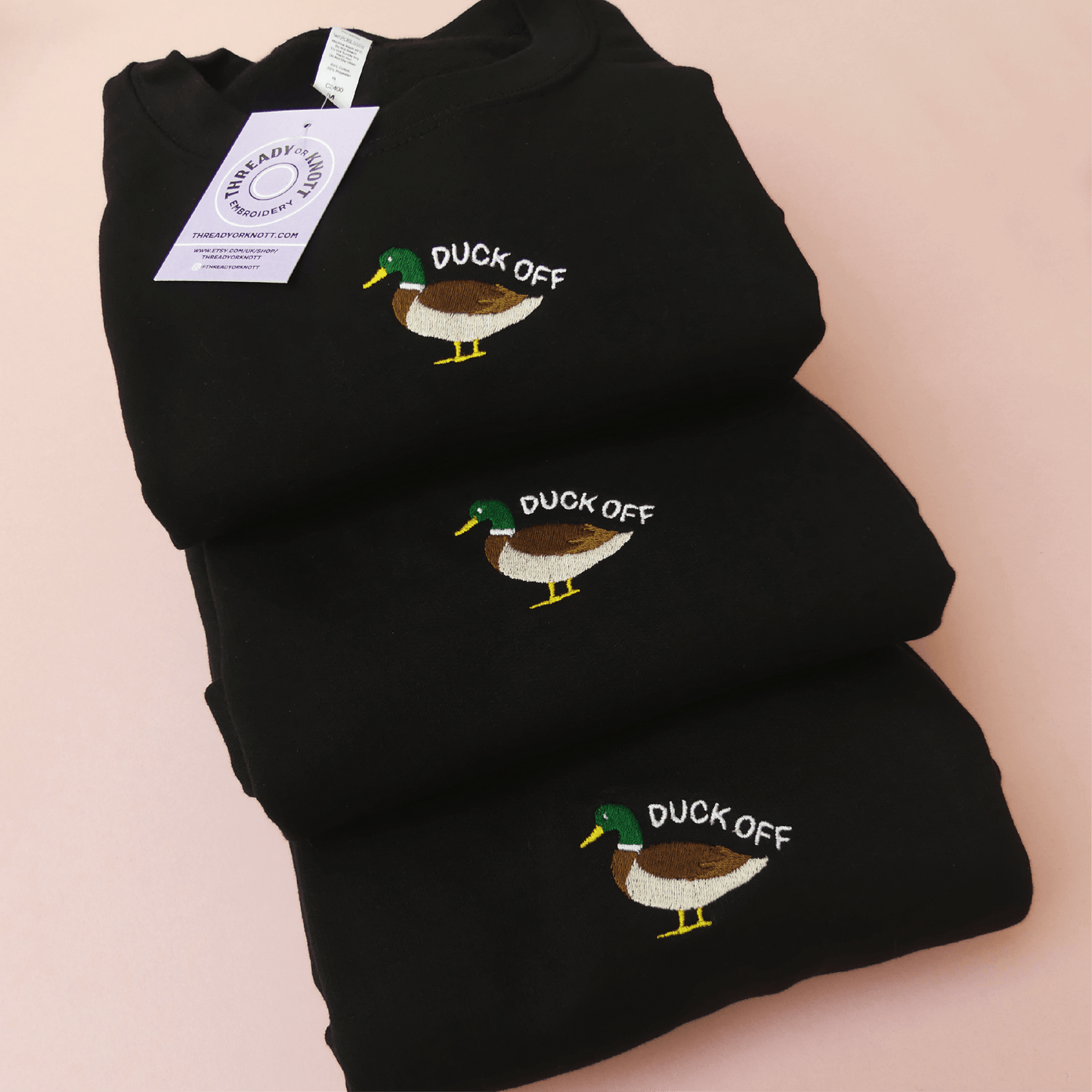 Duck Off Embroidered Crewneck Sweatshirt