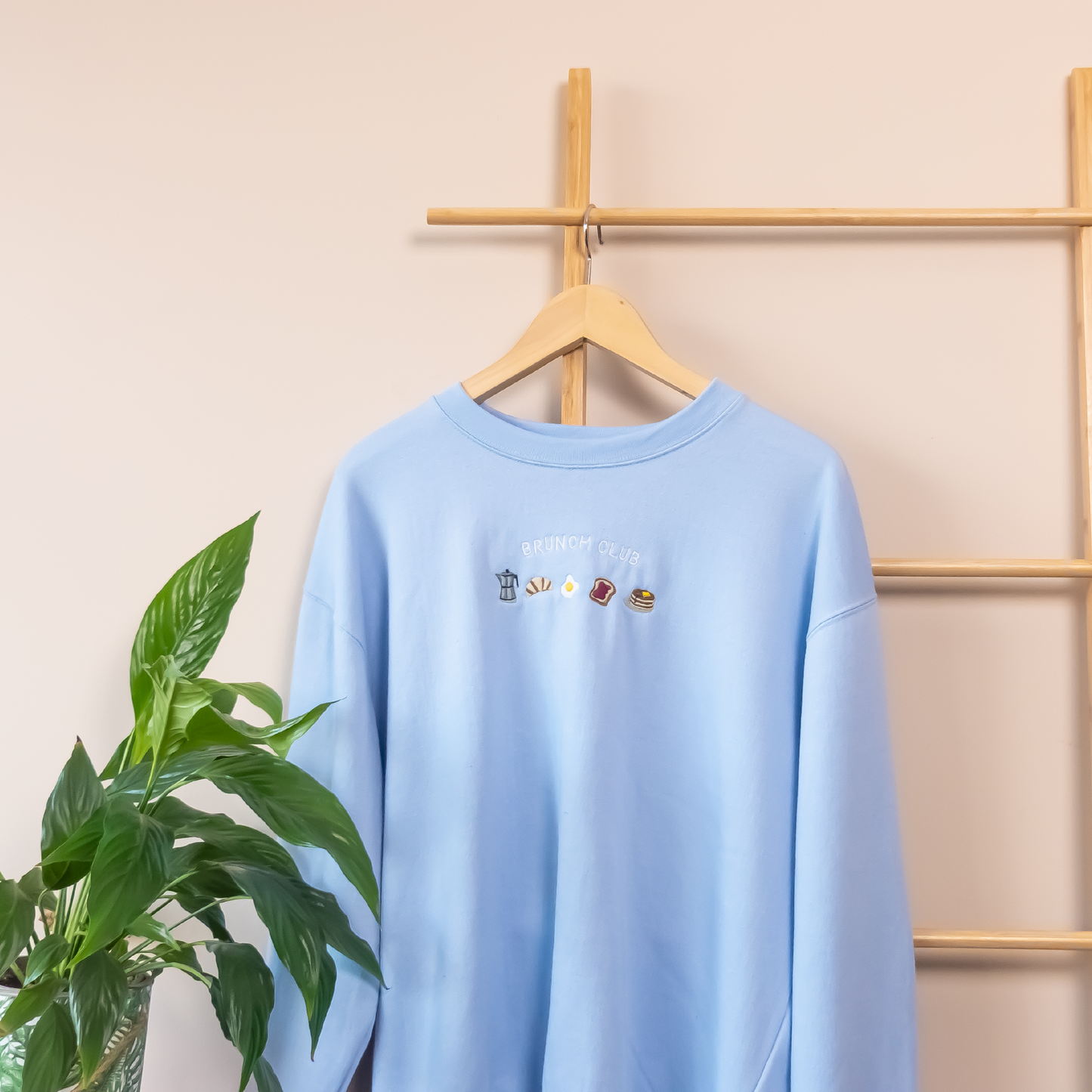 Brunch Club Embroidered Crewneck Sweatshirt