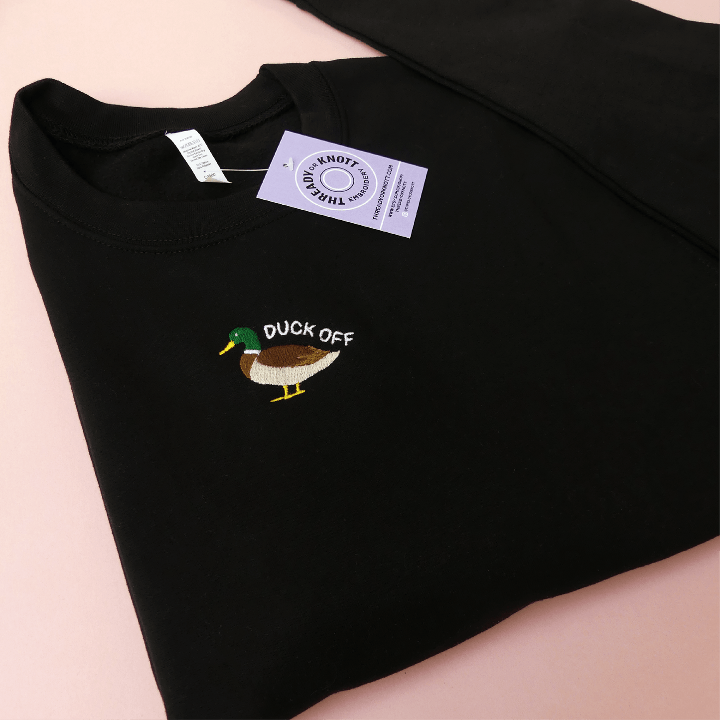 Duck Off Embroidered Crewneck Sweatshirt