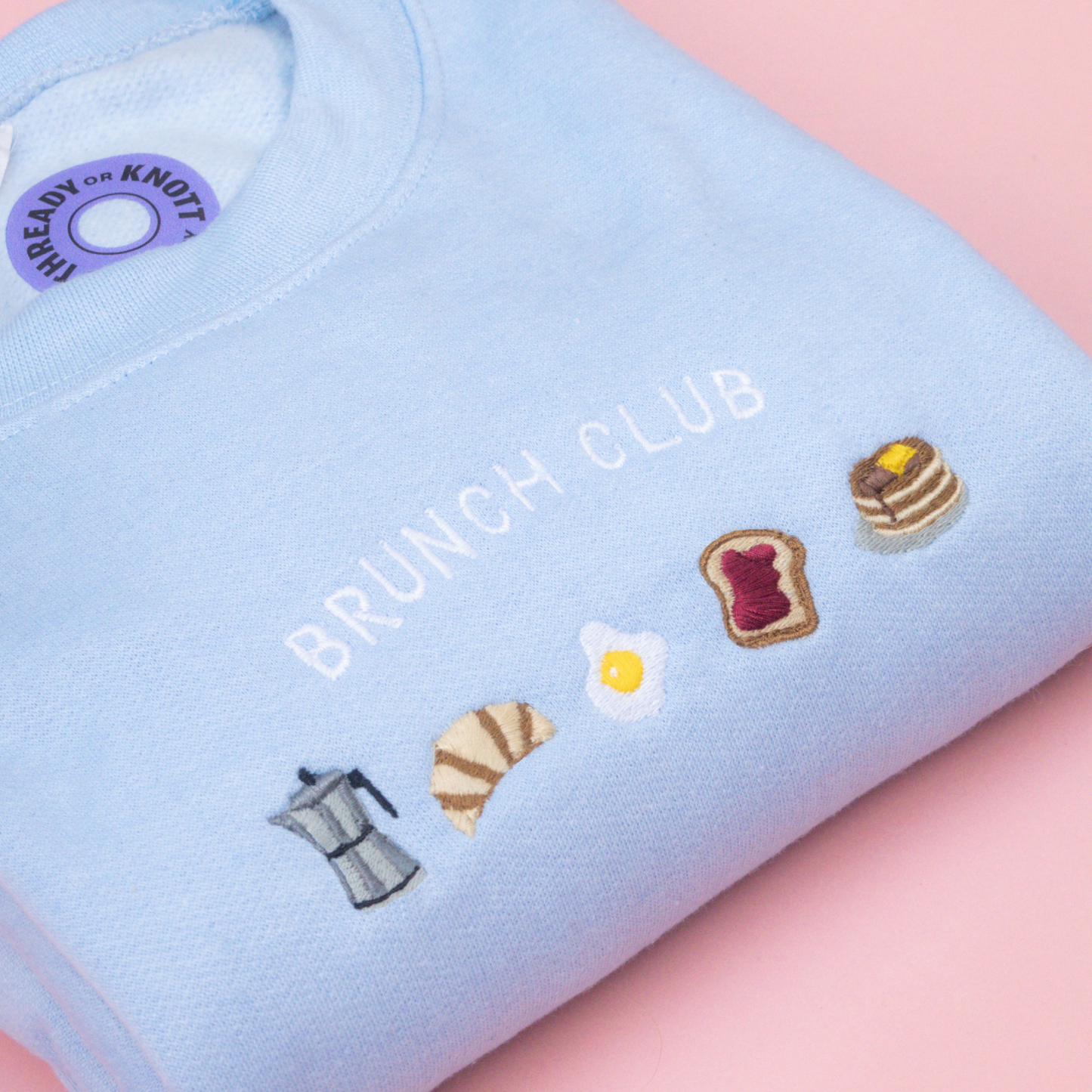 Brunch Club Embroidered Crewneck Sweatshirt