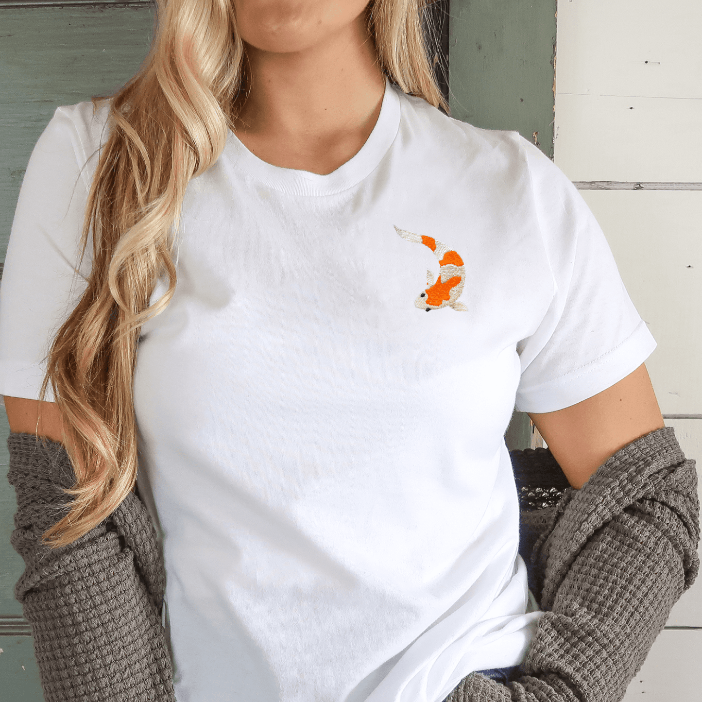 Koi Carp Embroidered T-shirt