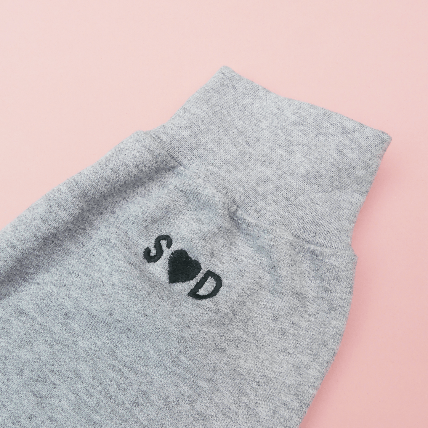 Embroidered sleeve ADD ON SWEATSHIRT initials & heart