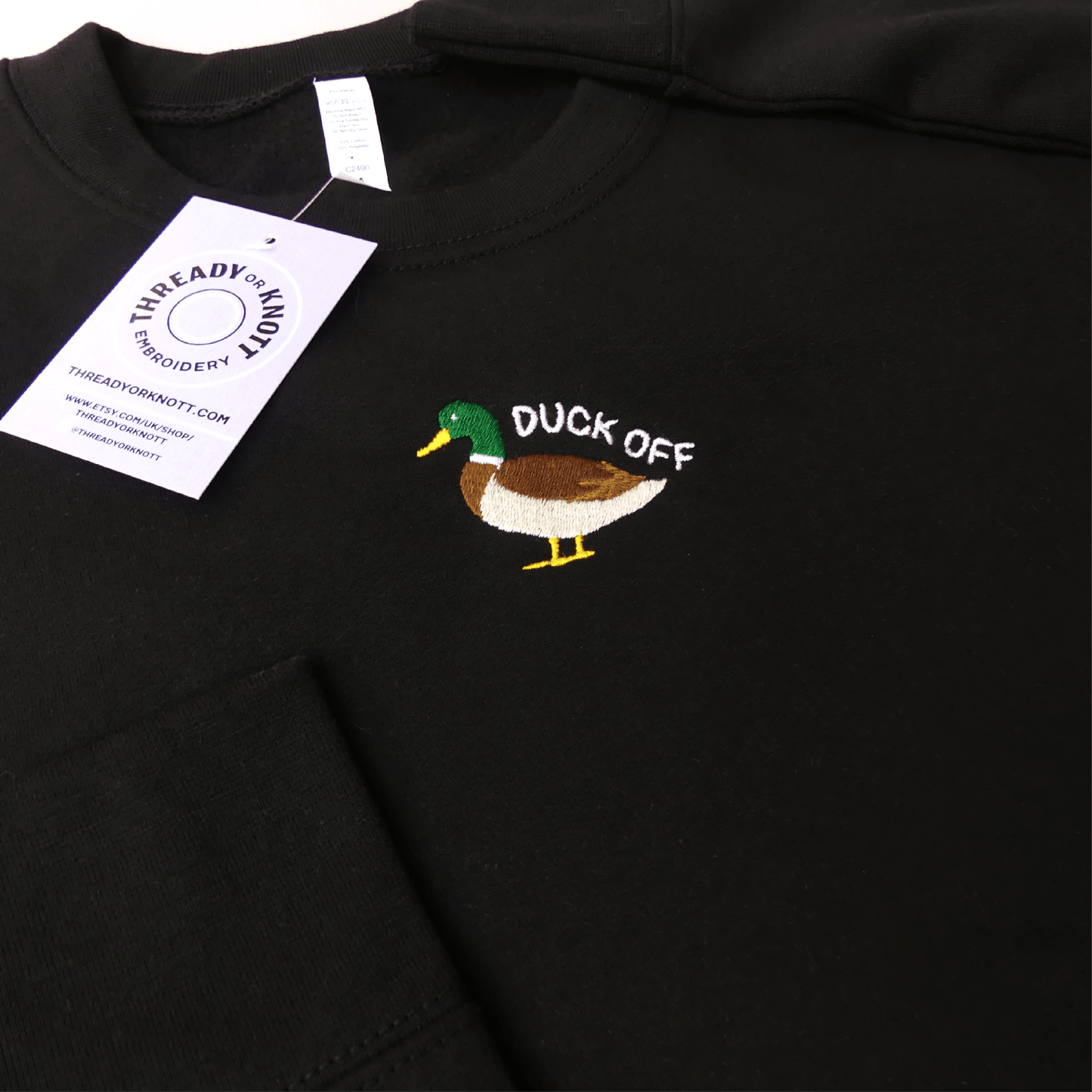Duck Off Embroidered Crewneck Sweatshirt