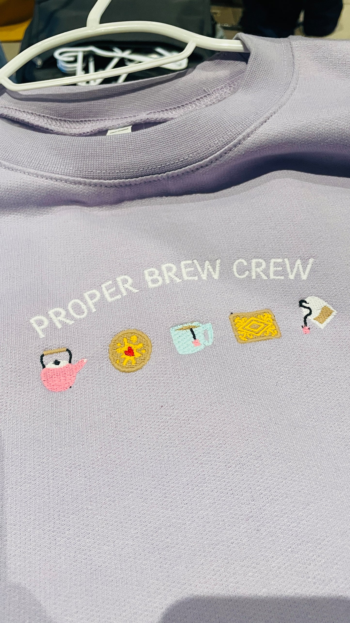 Proper Brew Crew Embroidered Crewneck Sweatshirt