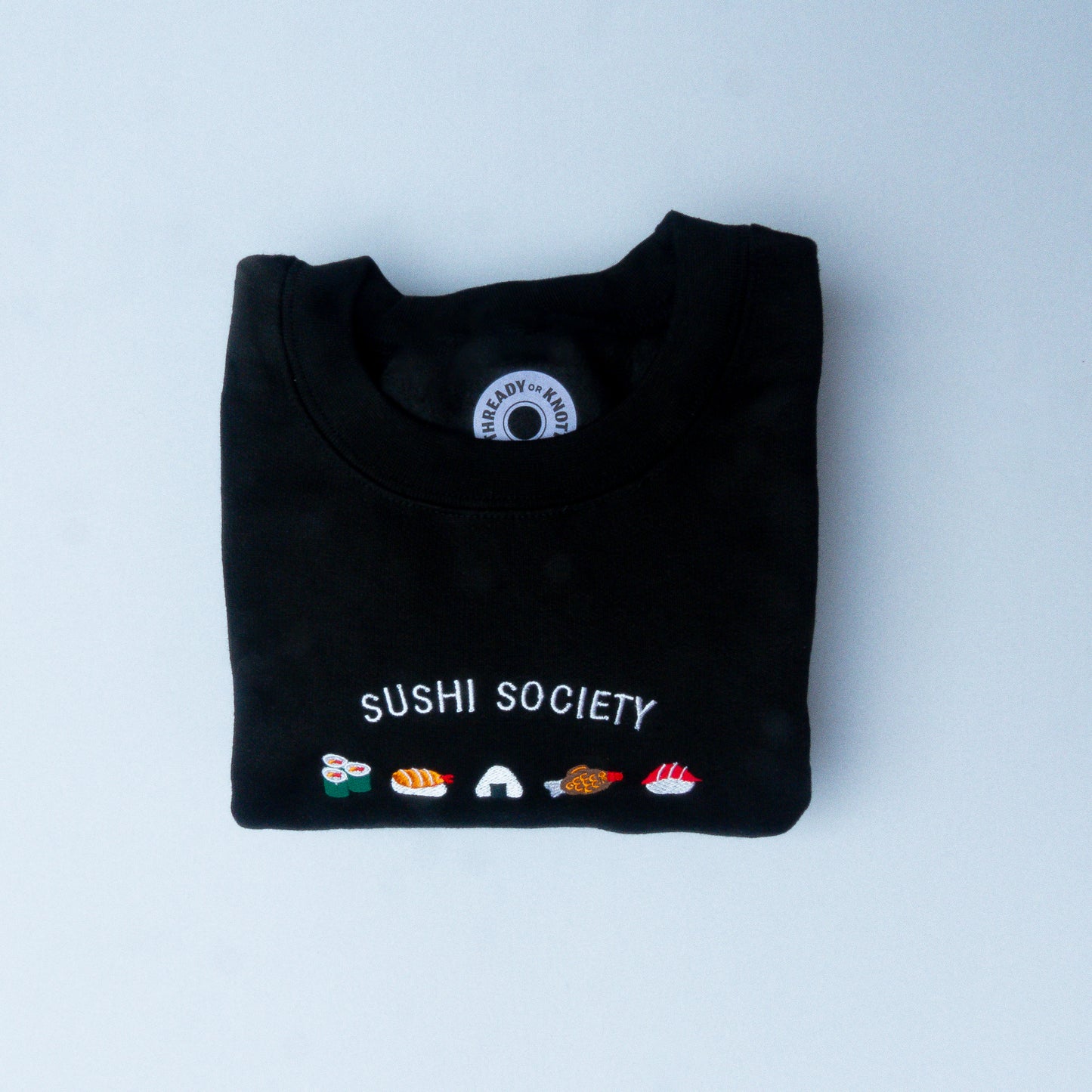 Sushi Society Embroidered Crewneck Sweatshirt