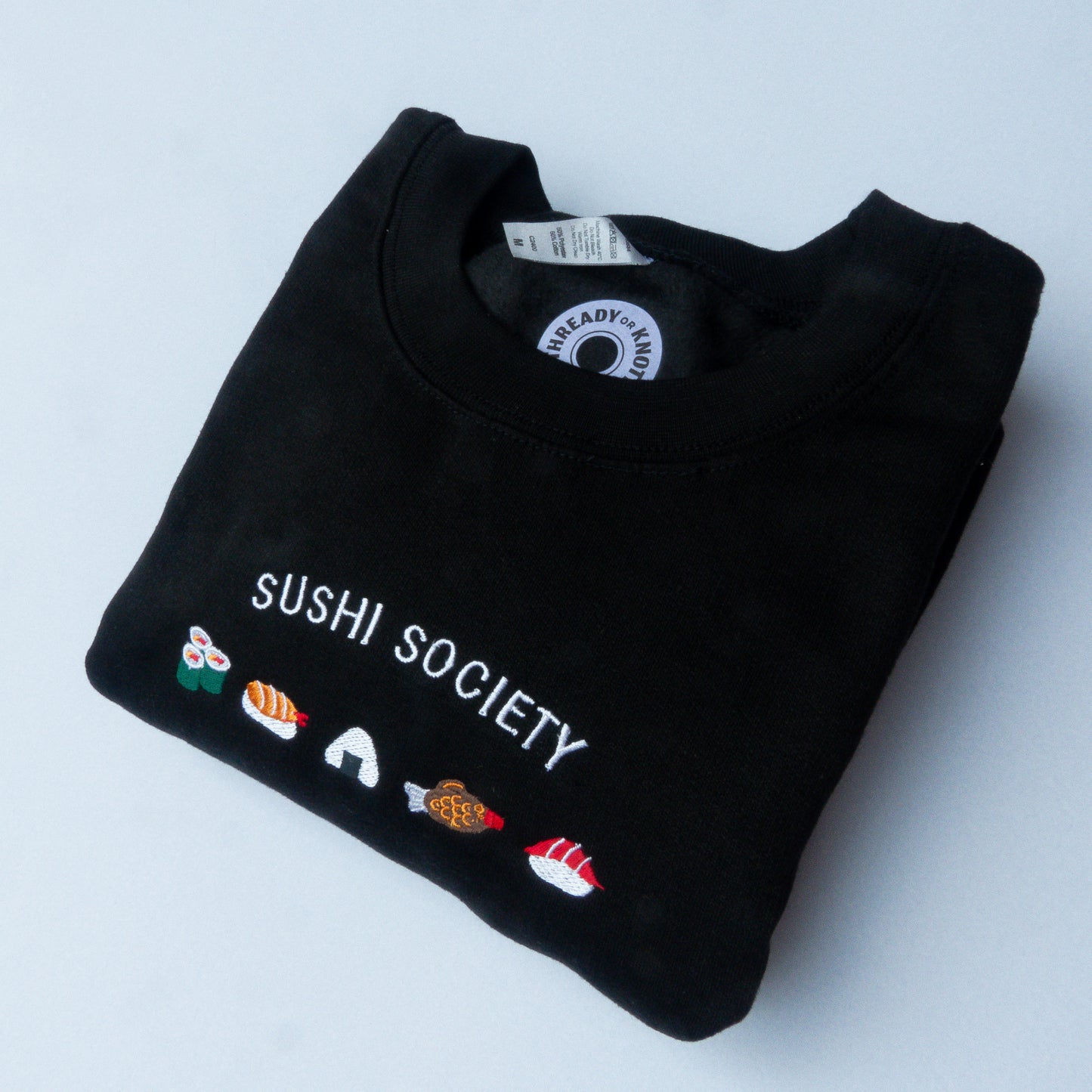 Sushi Society Embroidered Crewneck Sweatshirt