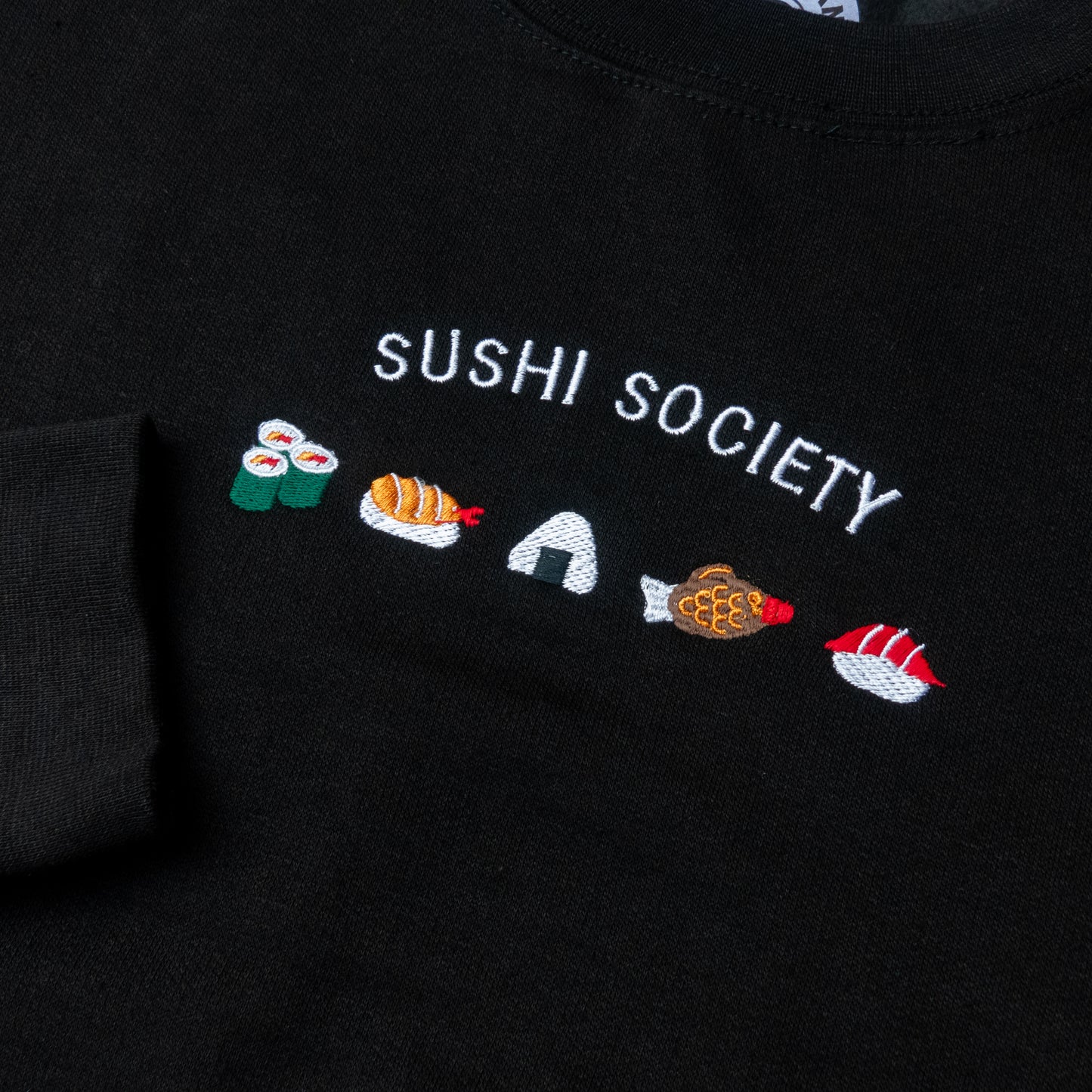 Sushi Society Embroidered Crewneck Sweatshirt