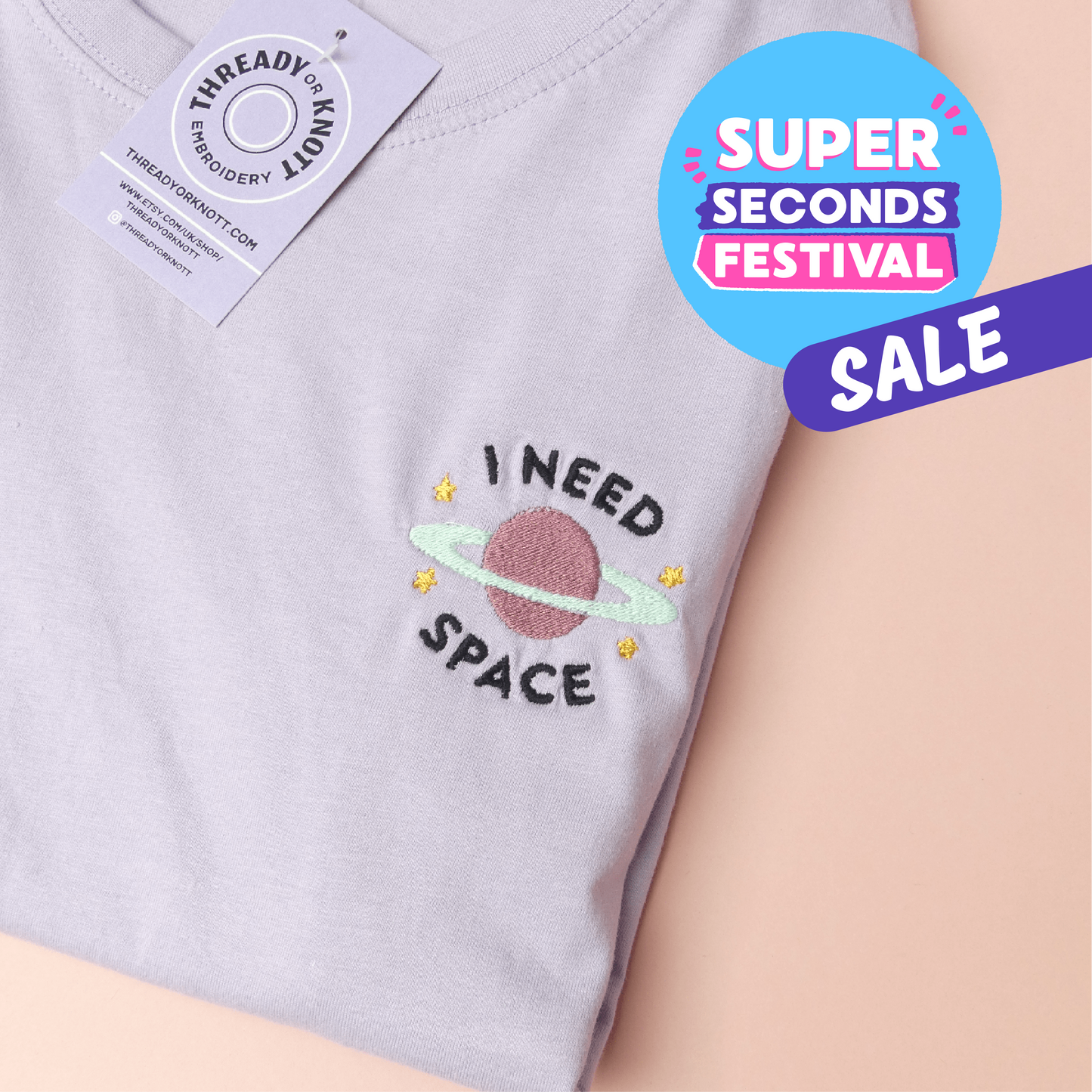 Need Space Embroidered T-shirt