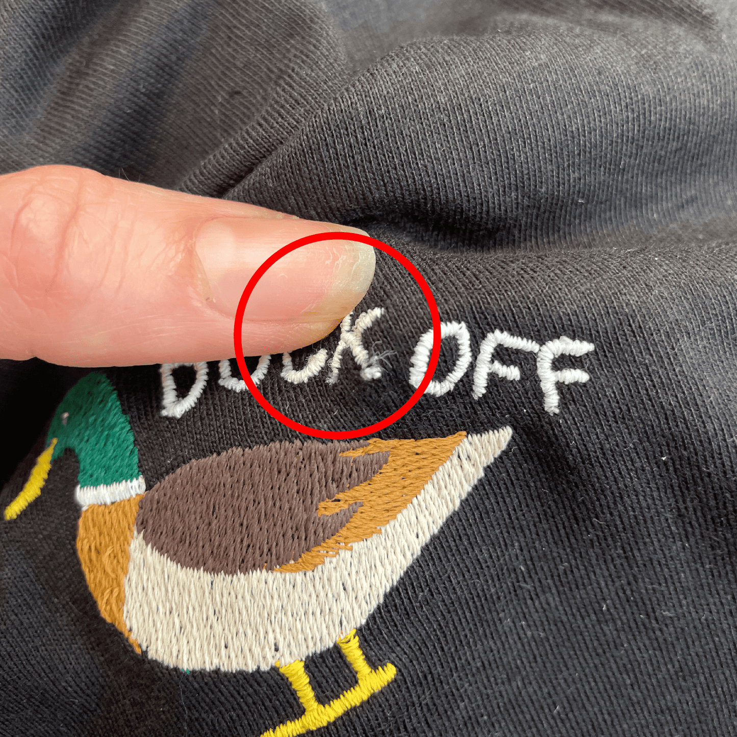 01_ Duck Off Small - DEFECT - Small hole