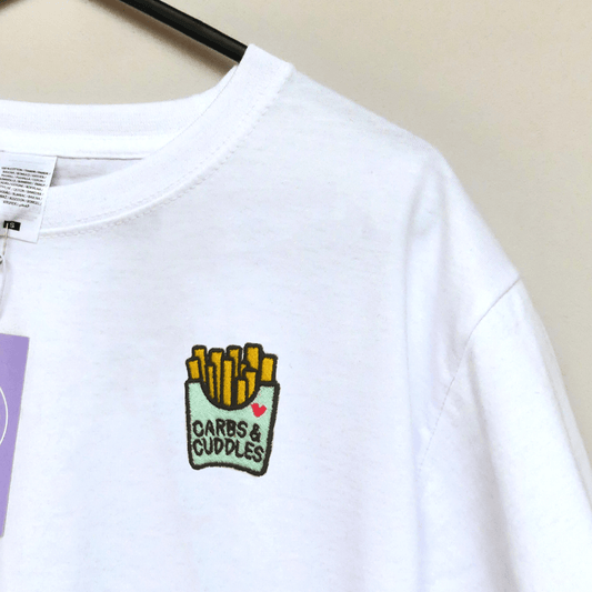 Carbs & Cuddles Embroidered T-shirts LAST OF STOCK