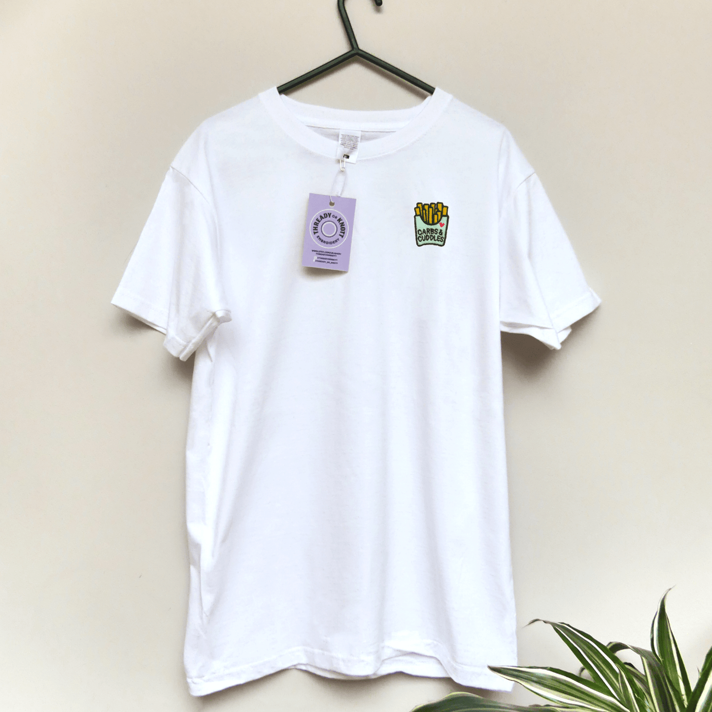 Carbs & Cuddles Embroidered T-shirts LAST OF STOCK