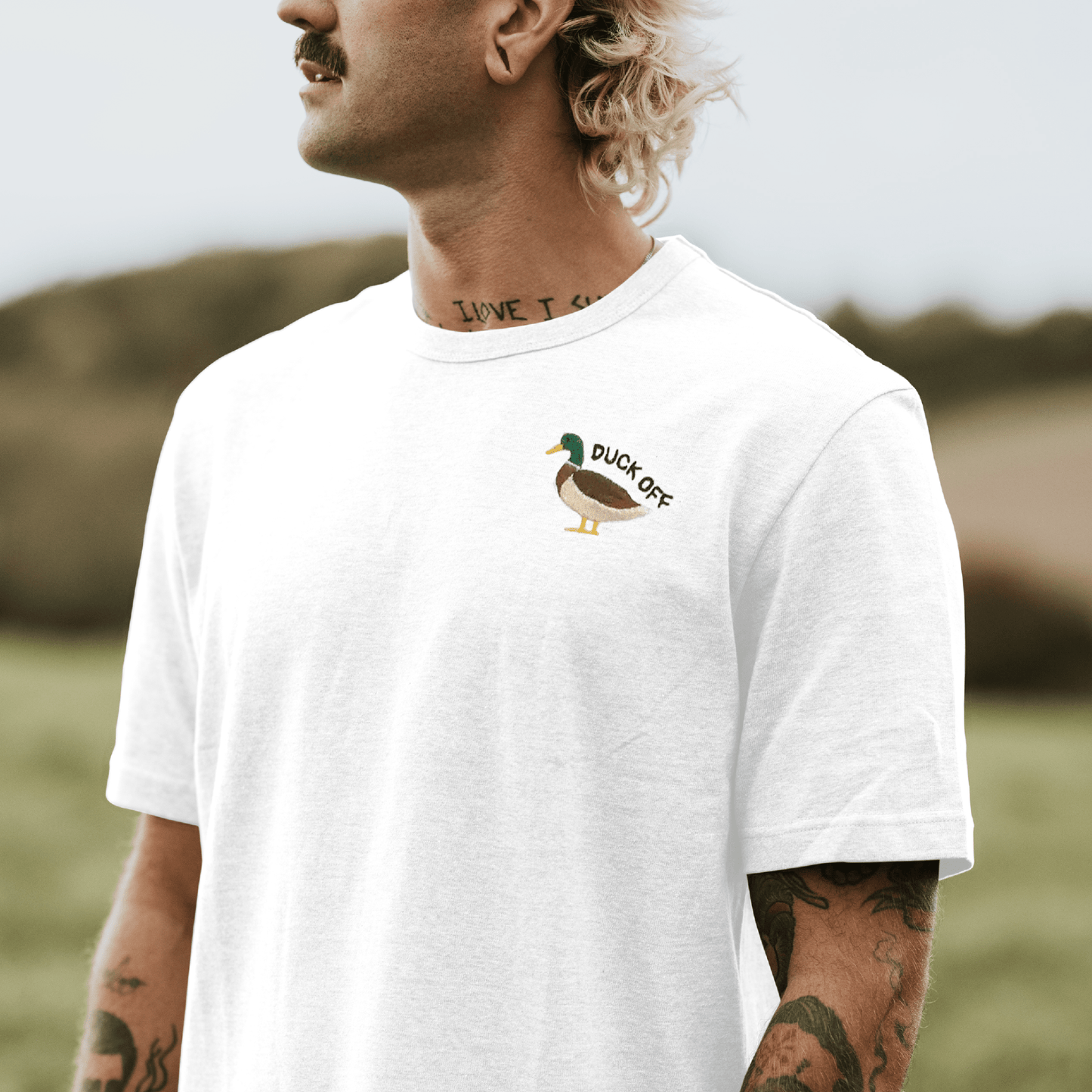 Duck off embroidered T-shirt