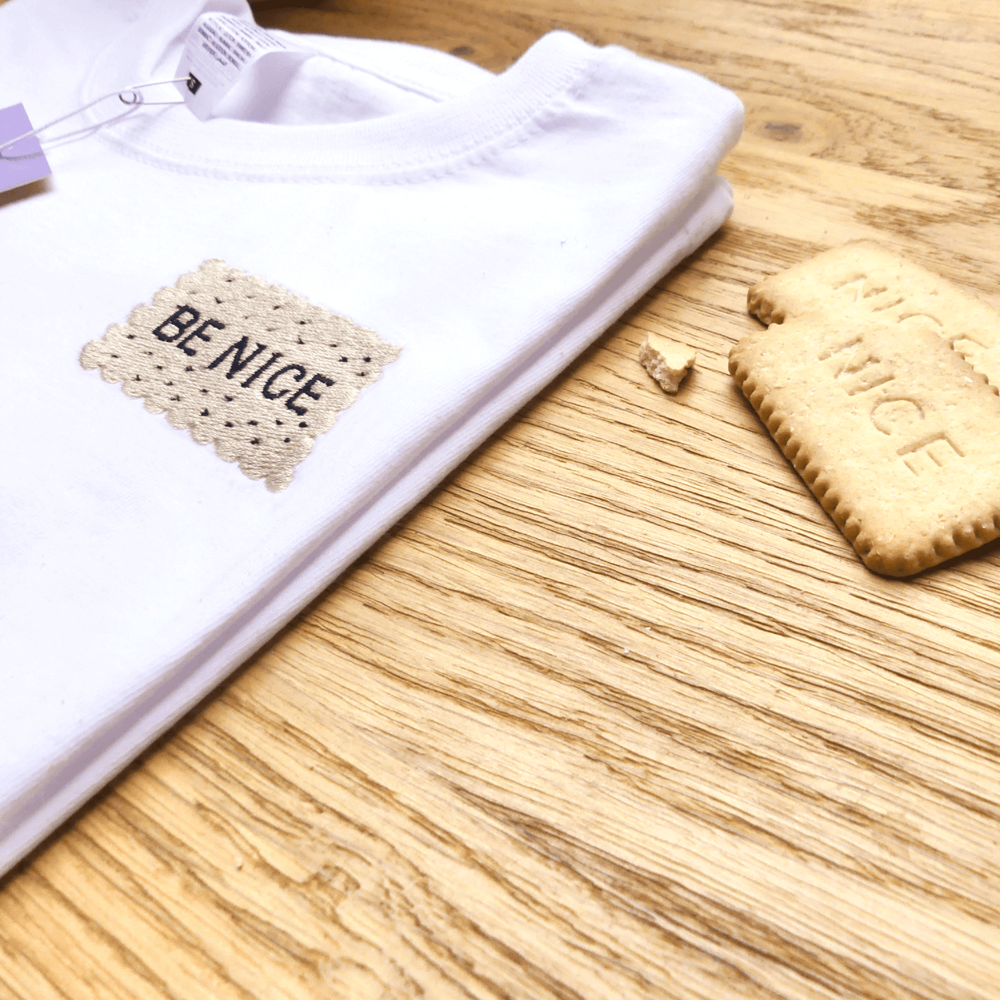 Nice Biscuit Embroidered T-shirt
