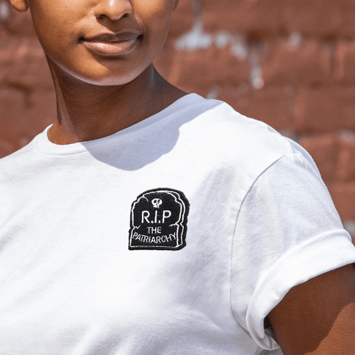 RIP the patriarchy embroidered T-shirt | feminist | anti establishment | dead