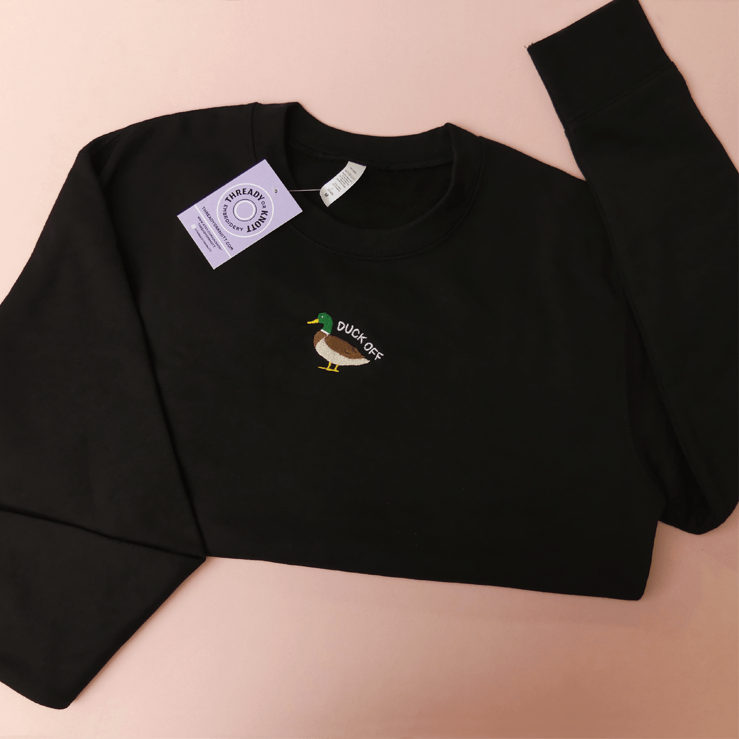 Duck Off Embroidered Crewneck Sweatshirt