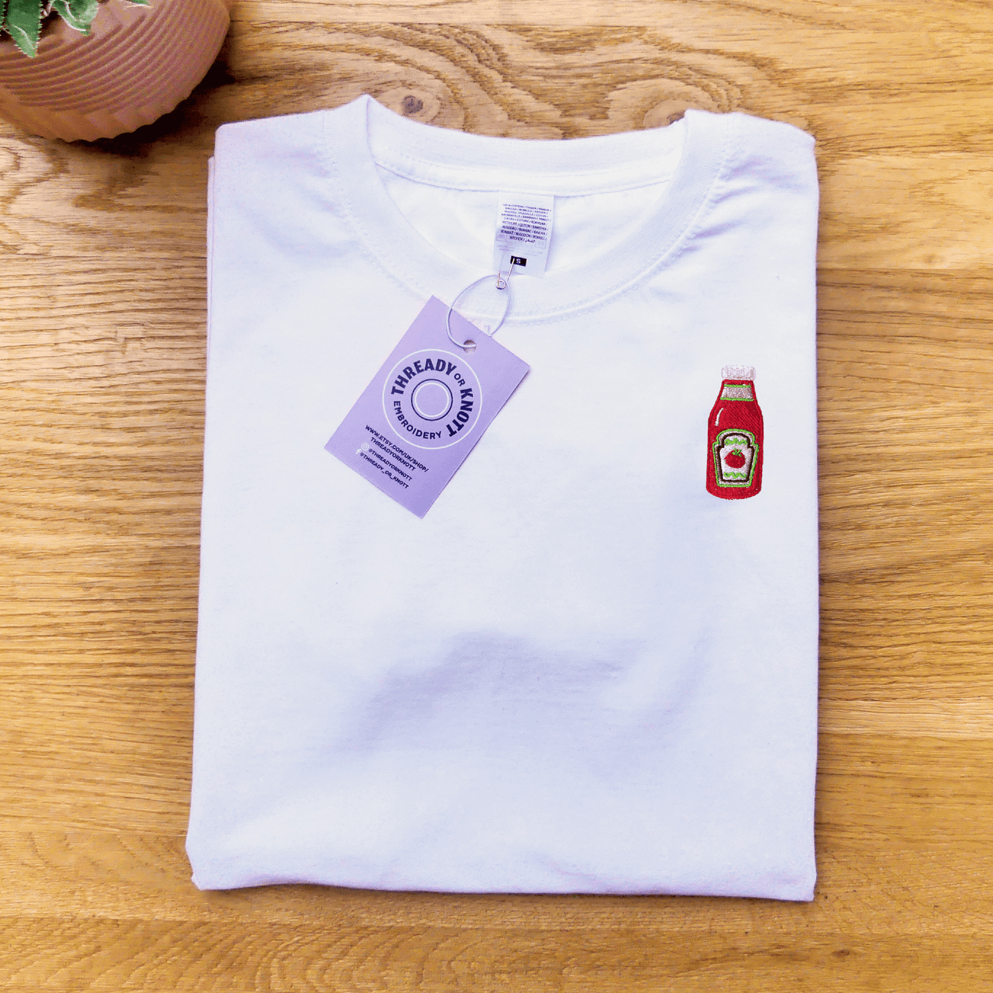 Tomato Ketchup Embroidered T-shirt