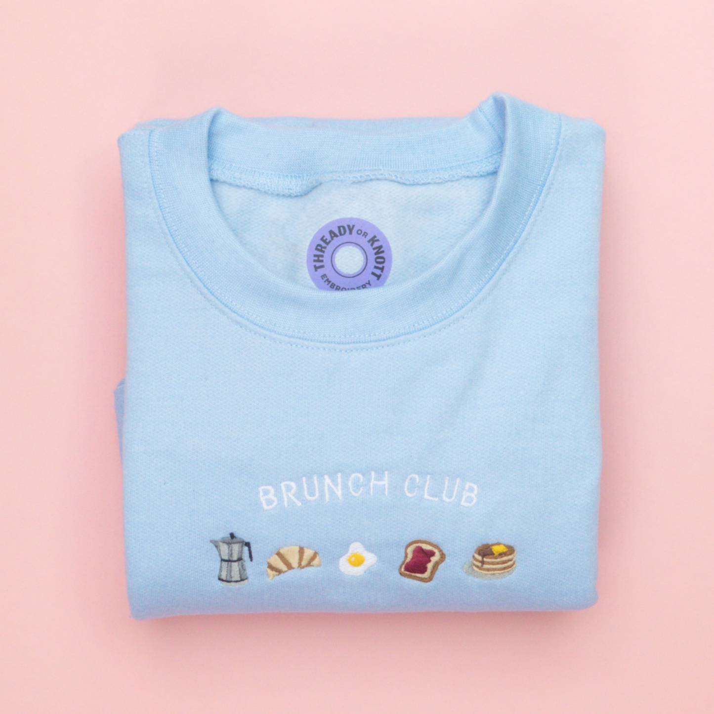 Brunch Club Embroidered Crewneck Sweatshirt